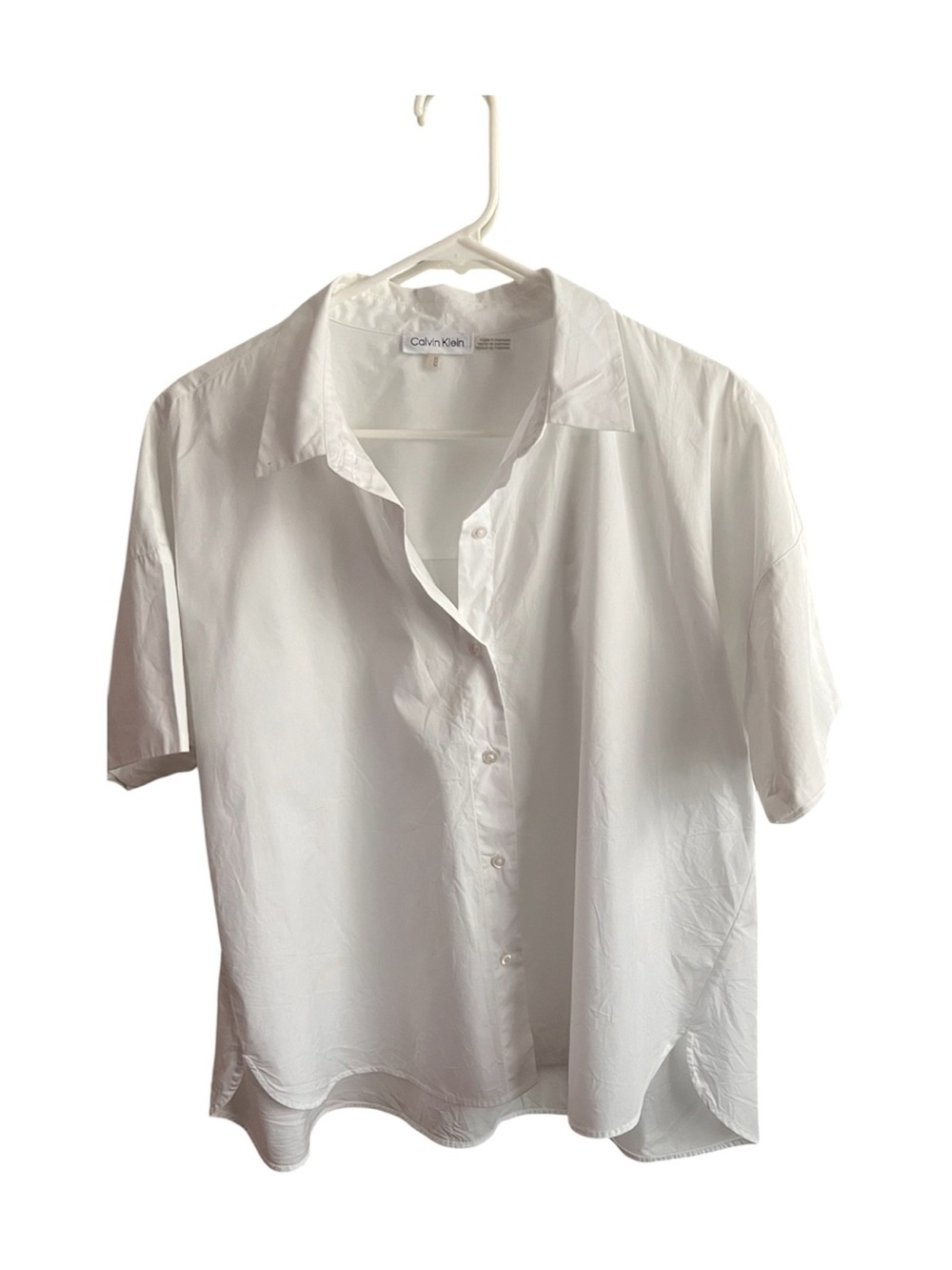 Calvin Klein Crisp White Button Front Top